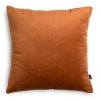 Velvet ruda poduszka dekoracyjna 45x45